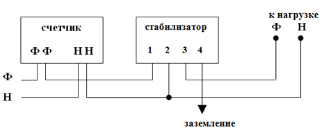 Схема подключения стабилизатора (нормализатора) PHANTOM